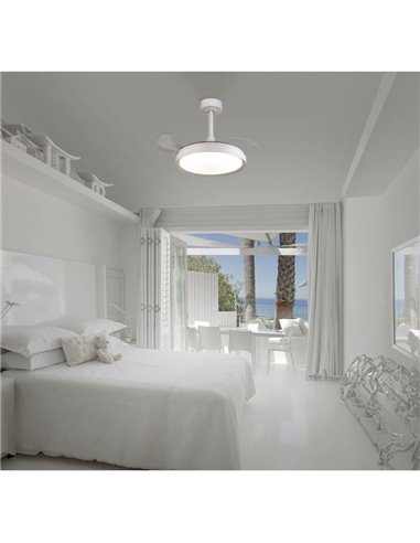 Ventilador LED 40W MISTRAL MINI 28W Branco 2700K-5000K, 2500 Lm