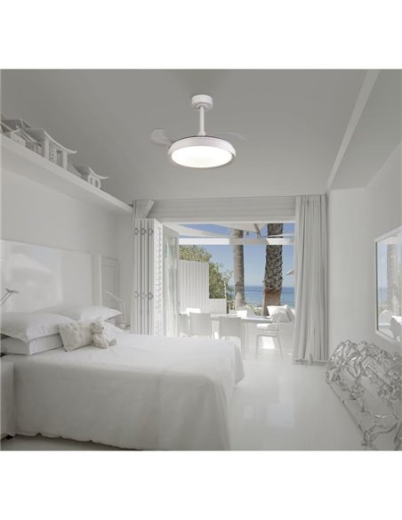 Ventilador LED 40W MISTRAL MINI 28W Blanco 2700K-5000K, 2500 Lm