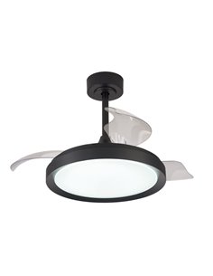 Ventilador LED 40W MISTRAL MINI 28W Negro 2700K-5000K, 2500 Lm