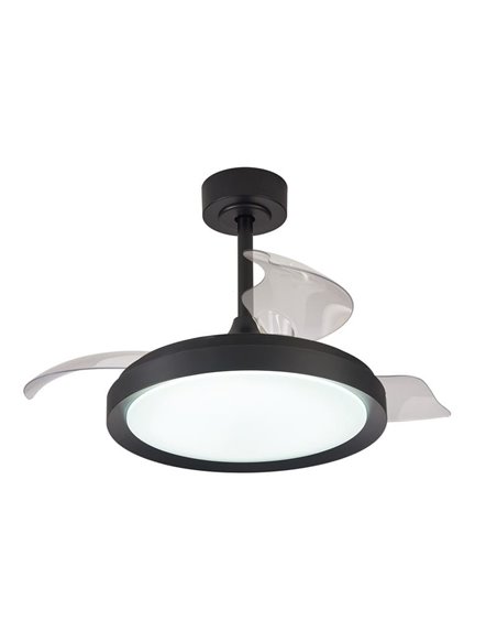 Ventilador LED 40W MISTRAL MINI 28W Negro 2700K-5000K, 2500 Lm