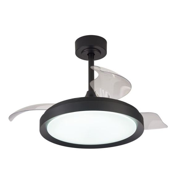 Ventilador LED 40W MISTRAL MINI 28W Negro 2700K-5000K, 2500 Lm