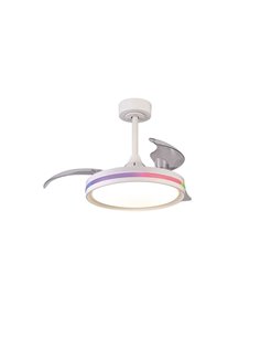 Ventilador Lámpara LED RGB Raimbow NORTH de 40W y 28W de potencia Blanco 2700K-6500K, 2500 Lm