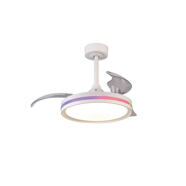 Ventilador Lámpara LED RGB Raimbow NORTH de 40W y 28W de potencia Blanco 2700K-6500K, 2500 Lm