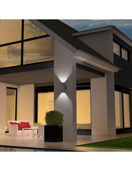 Aplique LED com luz ascendente e descendente COLORADO exterior 20 cm exterior