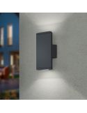 Aplique pared LED con luz arriba y abajo COLORADO exterior 20cm en una pared
