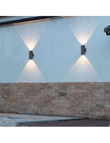 Aplique pared LED con luz arriba y abajo COLORADO exterior 20cm en el exterior