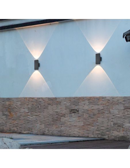 Aplique pared LED con luz arriba y abajo COLORADO exterior 20cm en el exterior