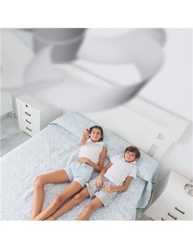Ventilador LED 24W con aspas toroidales ROSE 22W Blanco 2700K-5000K, 2000 Lm