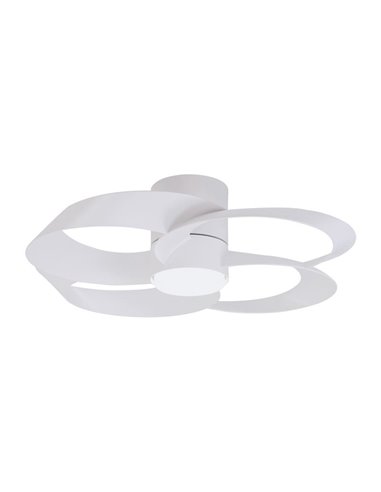 Ventilateur LED 24W à pales toroïdales ROSE 22W Blanc 2700K-5000K, 2000 Lm