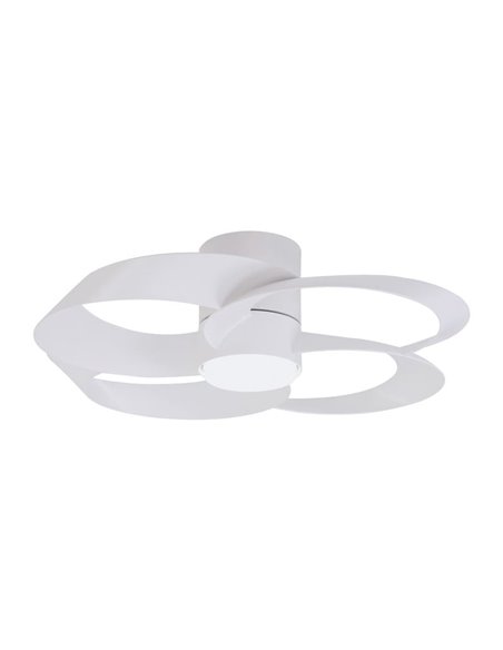 Ventilateur LED 24W à pales toroïdales ROSE 22W Blanc 2700K-5000K, 2000 Lm