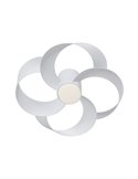 Ventilador LED 24W con aspas toroidales ROSE 22W Blanco 2700K-5000K, 2000 Lm