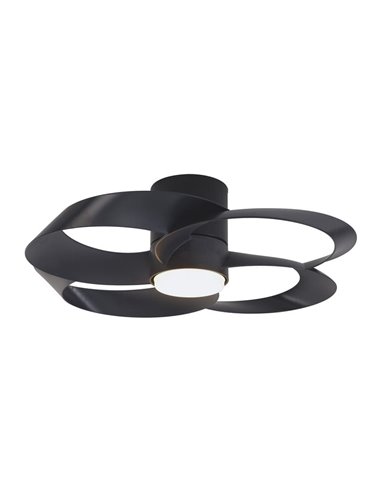Ventilador LED 24W con aspas toroidales ROSE 22W Negro 2700K-5000K, 2000 Lm