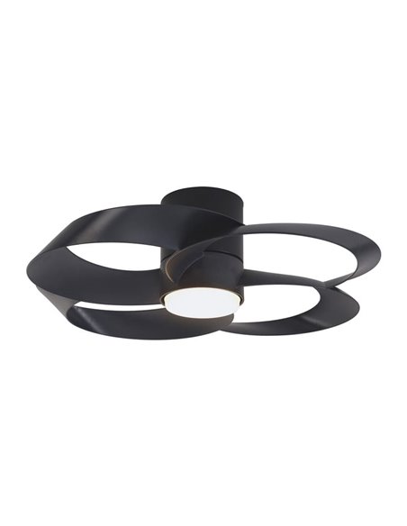 Ventilador LED 24W com pás toroidais ROSE 22W Preto 2700K-5000K, 2000 Lm