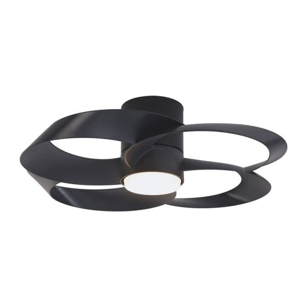 Ventilador LED 24W com pás toroidais ROSE 22W Preto 2700K-5000K, 2000 Lm