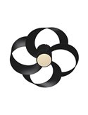 Ventilador LED 24W con aspas toroidales ROSE 22W Negro 2700K-5000K, 2000 Lm