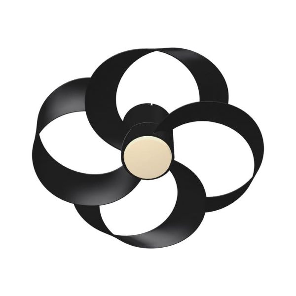 Ventilador LED 24W con aspas toroidales ROSE 22W Negro 2700K-5000K, 2000 Lm