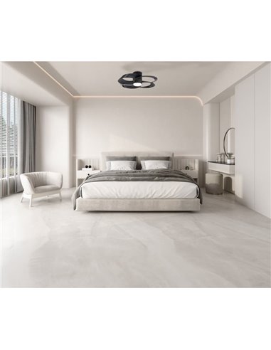 Ventilateur LED 24W à pales toroïdales ROSE 22W Noir 2700K-5000K, 2000 Lm