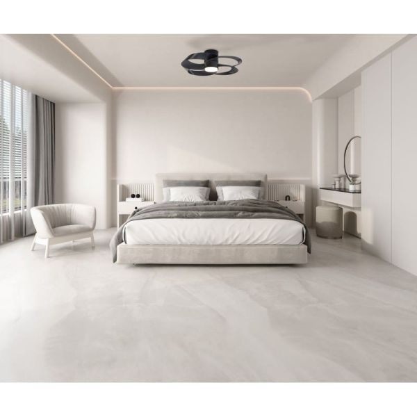 Ventilador LED 24W con aspas toroidales ROSE 22W Negro 2700K-5000K, 2000 Lm