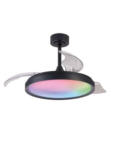 Ventilador de lâmpada LED Raimbow SIBERIA 50W RGB 30W preto 2700K-5000K, 3200 Lm