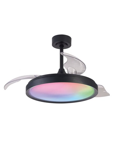 Ventilador Lámpara LED 50W RGB Raimbow SIBERIA 30W Negro 2700K-5000K, 3200 Lm 