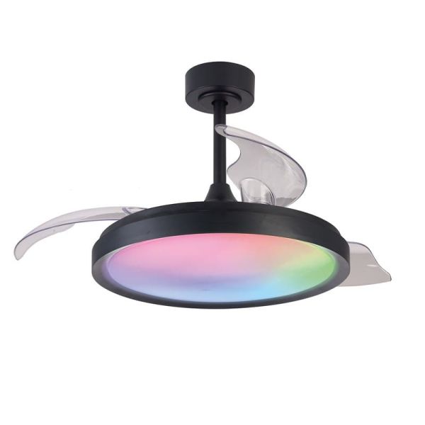 Ventilador Lámpara LED 50W RGB Raimbow SIBERIA 30W Negro 2700K-5000K, 3200 Lm 