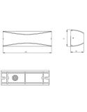 Aplique de pared LED alargado 23cm KONDA exterior IP65 medidas producto