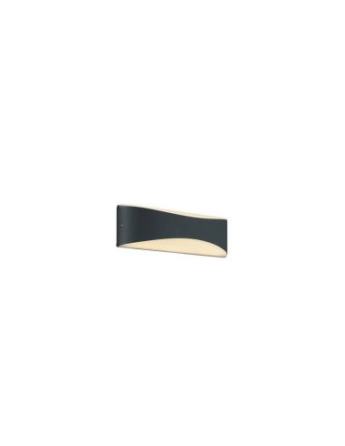 Aplique de pared LED alargado 23cm KONDA exterior IP65 vista lateral