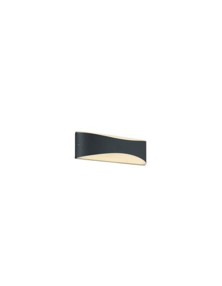 Aplique de pared LED alargado 23cm KONDA exterior IP65 vista lateral