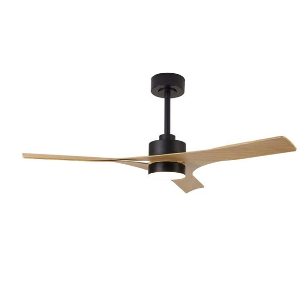 Ventilador LED 30W con aspas THAI 35W Blanco+Madera 2700K-5000K, 2400 Lm 