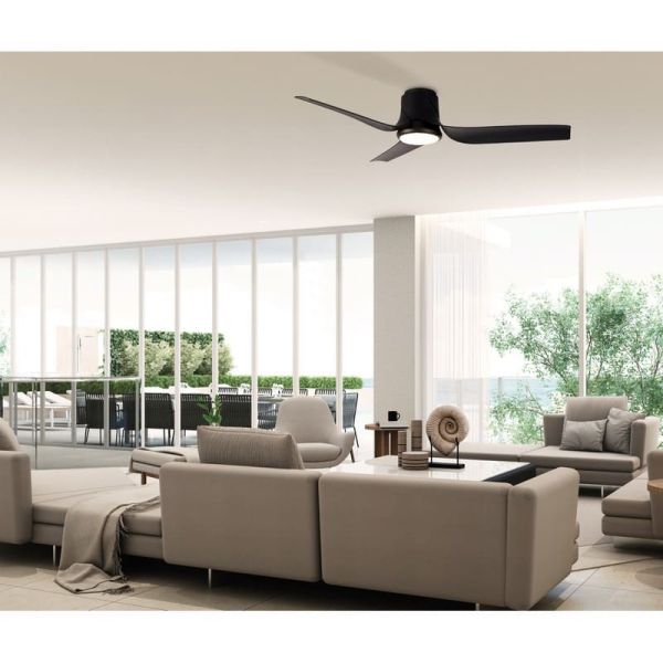 Ventilateur de plafond LED 30W USHUAIA 35W Blanc 2700K-5000K, 2400 Lm