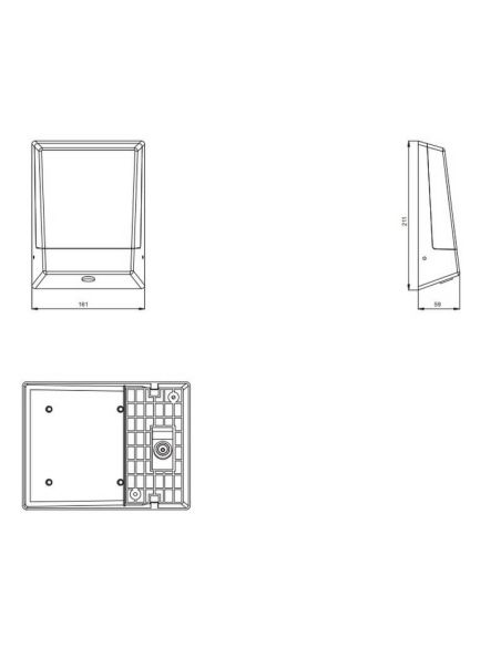 Aplique de pared LED exterior KASAI sensor oscuridad medidas producto