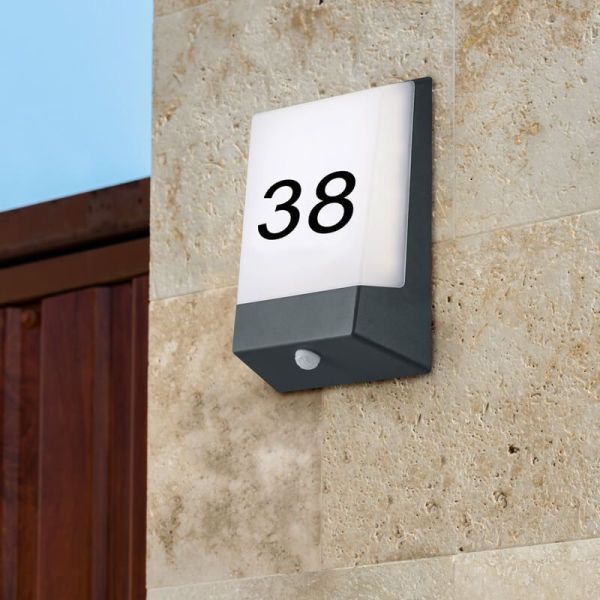 Aplique de pared LED exterior KASAI sensor oscuridad en una pared