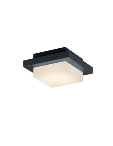 Aplique de pared LED/plafón de techo exterior HONDO cuadrado en un techo