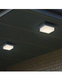 Aplique de pared LED/plafón de techo exterior HONDO cuadrado colocación en techo
