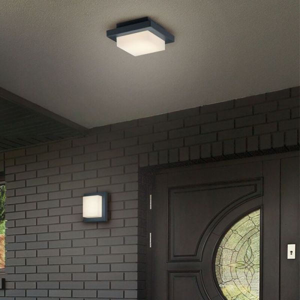 Aplique de parede LED quadrado HONDO / exemplo de uso de plafon externo