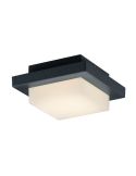 Aplique de pared LED/plafón de techo exterior HONDO cuadrado detalle tulipa