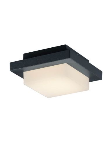 Aplique LED/placa de teto para exterior HONDO detalhe do abajur quadrado