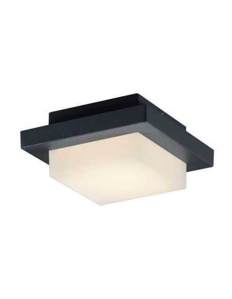 Aplique de pared LED/plafón de techo exterior HONDO cuadrado detalle tulipa
