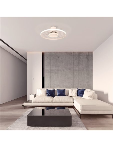 Plafón LED 45W Ventilador 30W SOHO Blanco 2700K-5000K, 3150 Lm 