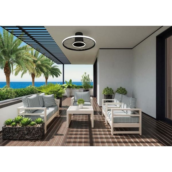 Plafón LED 45W Ventilador 30W SOHO Negro 2700K-5000K, 3150 Lm 