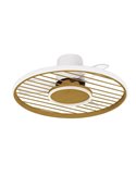 Plafonnier LED 45W Ventilateur 30W SOHO Blanc+Bois 2700K-5000K, 3150 Lm