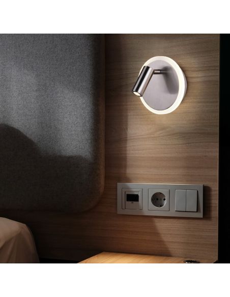 Aplique pared redondo 2 luces LED independientes JORDAN| LeonLeds