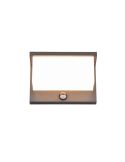 Aplique pared LED para exterior NESTOS rectangular vista frontal encendido