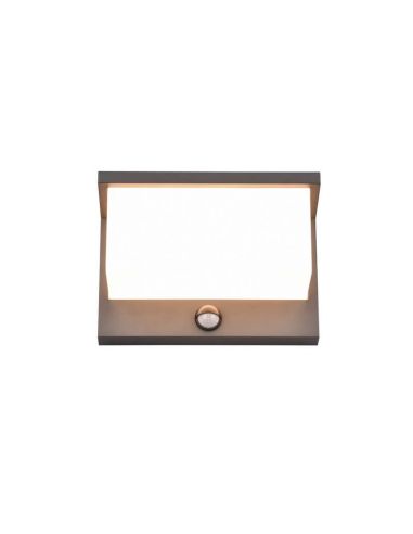 Aplique pared LED para exterior NESTOS rectangular vista frontal encendido
