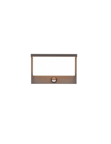 Aplique pared LED para exterior NESTOS rectangular vista encendido