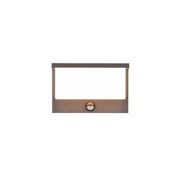 Aplique pared LED para exterior NESTOS rectangular vista encendido