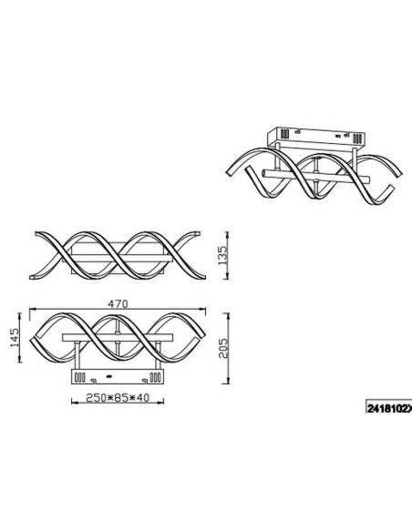 Candeeiro de teto ou aplique LED ajustável SEQUENCE | LeonLeds