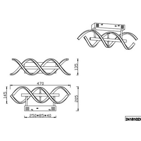 Candeeiro de teto ou aplique LED ajustável SEQUENCE | LeonLeds
