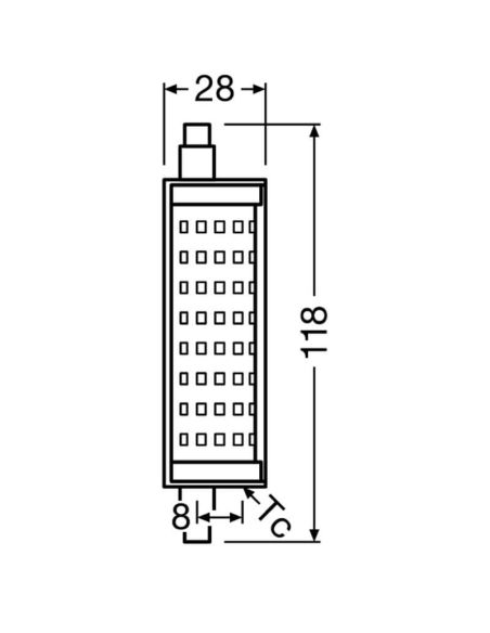 Ampoule LED R7S 118MM 13W Remplacement 100W Performance Special Line 100 No Dim 2 700K 300º 4099854064937 | LéonLeds