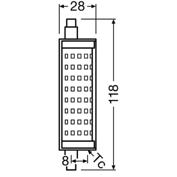 Lâmpada LED R7S 118MM 13W Reposição 100W Performance Linha Especial 100 No Dim 2.700K 300º 4099854064937 | LeonLeds
